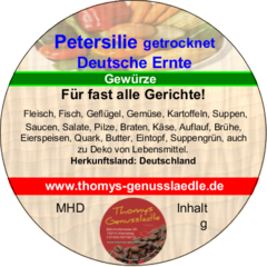 Petersilie getrocknet  50g Petersilie getrocknet  50g