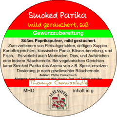 Paprika Smoked süß geräuchert 50g