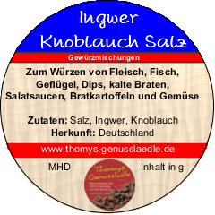 Ingwer Knoblauch Salz 100g