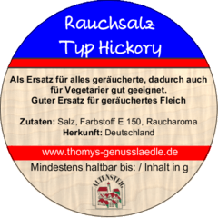 Rauchsalz Typ Hickory 100g