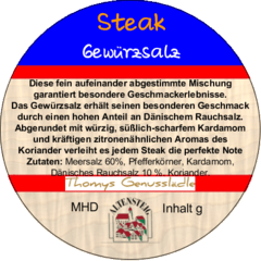 Steak Gewürzsalz 100g Steak Gewürzsalz 100g