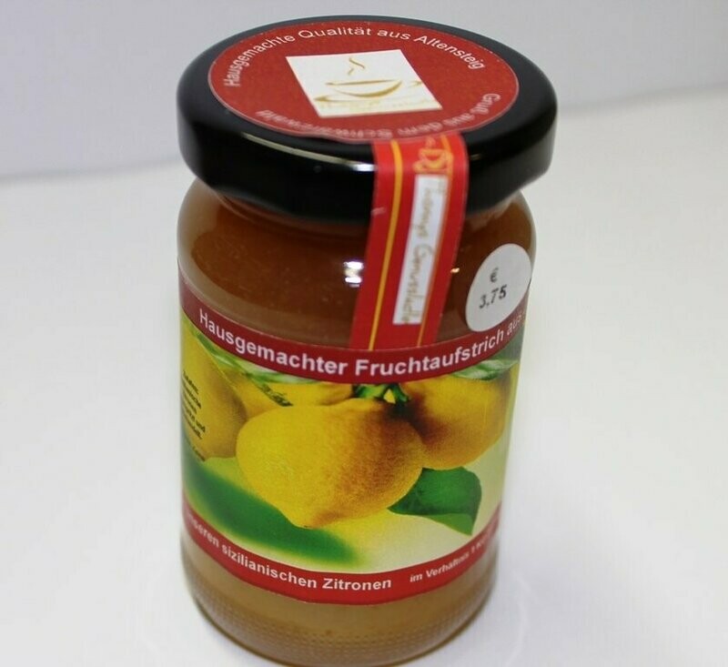 Zitronenmarmelade aus unbehandelten und ungespritzen sizilianischen Zitronen
