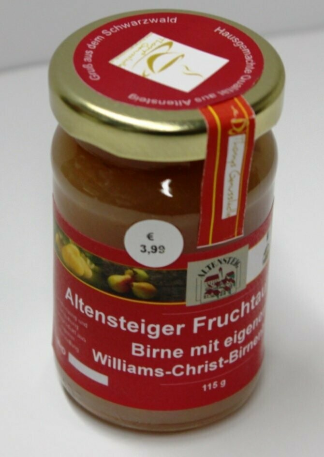 Birne - Fruchtaufstrich  mit Edelbrand Williams-Christ-Birne