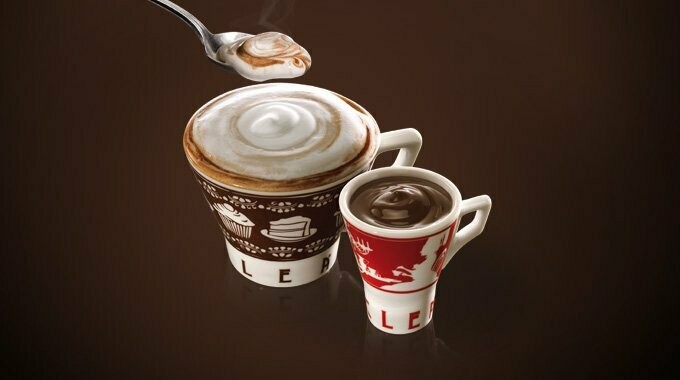 Milchschokolade mit Karamell und Salz.
Portionsbeutel 32g.  Eraclea No. 38.