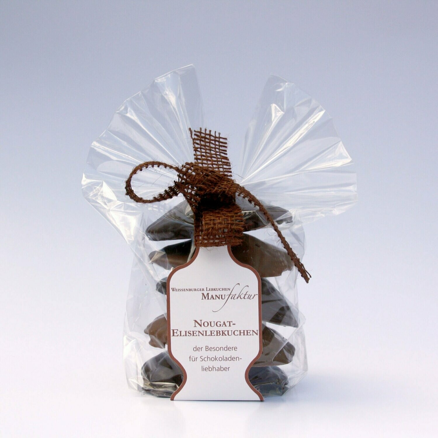 Nougat-Elisenlebkuchen mit Zartbitter-und Vollmilchkuvertüre gemischt 5-er Päckchen