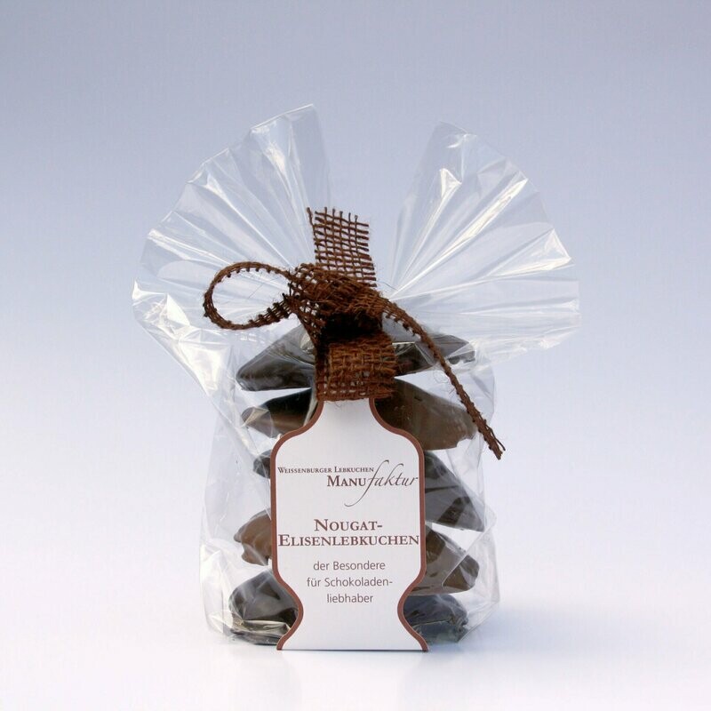 Nougat-Elisenlebkuchen mit Zartbitter-und Vollmilchkuvertüre gemischt 5-er Päckchen