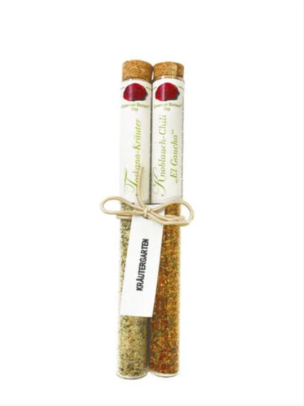 Präsent - Gewürz in Vitro: "El Gaucho" & Toscana Dip