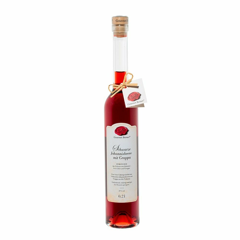 Schwarze Johannisbeere mit Grappa, 20% vol, 0,2l