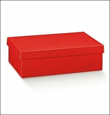 Roter Karton mit Deckel