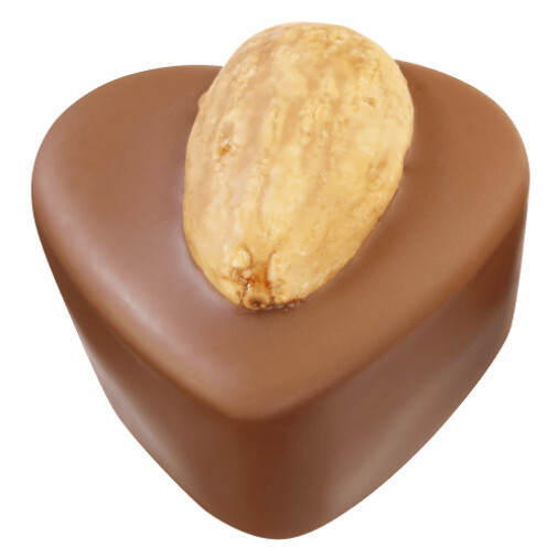 Herz-Praline Mandel-Nougat