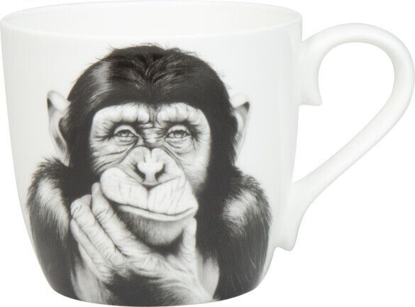 Becher Denkender Affe