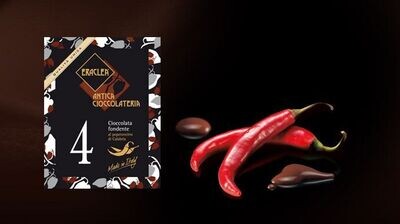 Dunkle Schokolade mit Chili aus Italien.
Portionsbeutel 32g. Eraclea Nr. 4