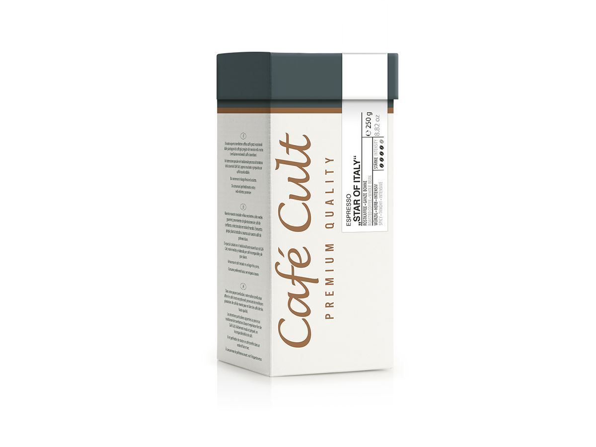 Cafe Cult.  Espresso "Star of Italy",  ganze Bohne