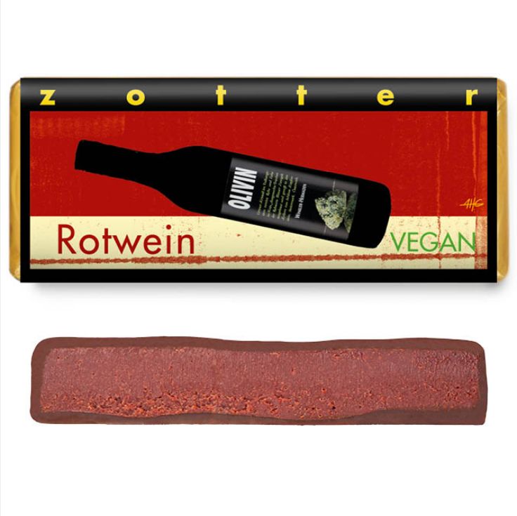 Rotwein VEGAN Inhalt 70g |  Zotter