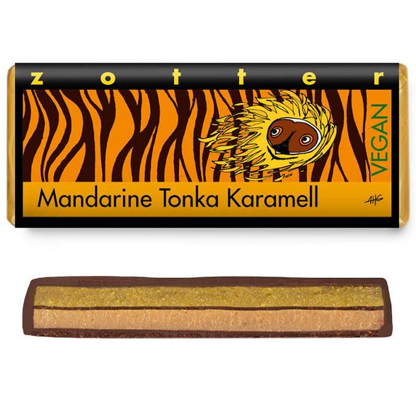 Mandarine Tonka Karamell  | Inhalt 70g |  Zotter