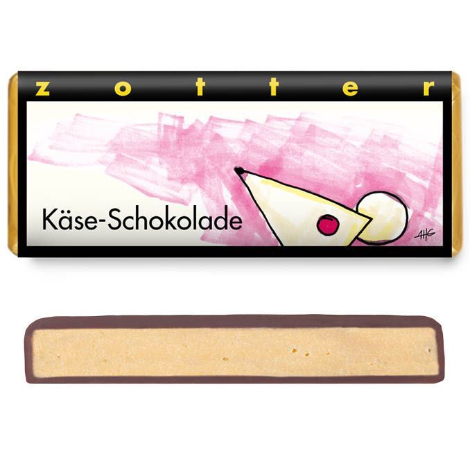 Handgeschöpfte Käse-Schokolade, alkoholfrei, 70g Handgeschöpfte Käse-Schokolade, alkoholfrei, 70g