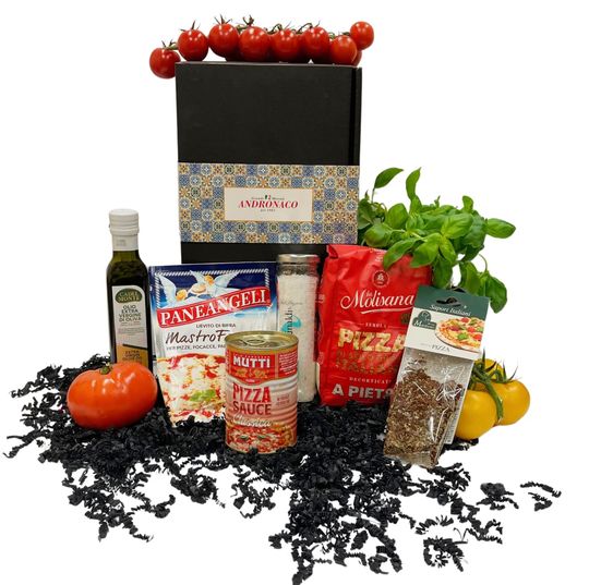 Geschenkset Pizza  Geschenkpaket mit den besten Zutaten für eine 'do it yourself' Pizza