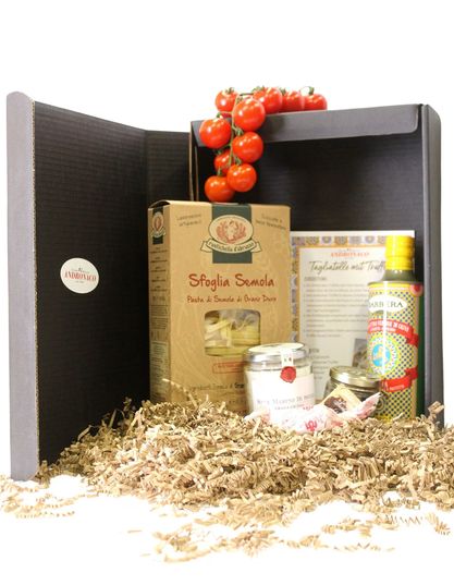 Geschenkset Tagliatelle mit Trüffel Zutaten & Rezept für einzigartige Trüffelpasta