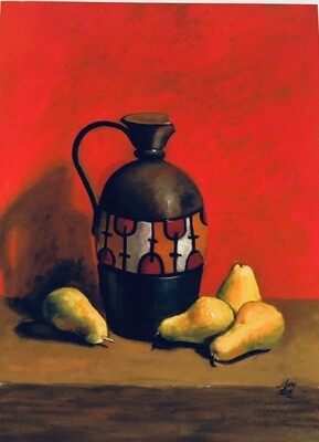 Vase and Fruit