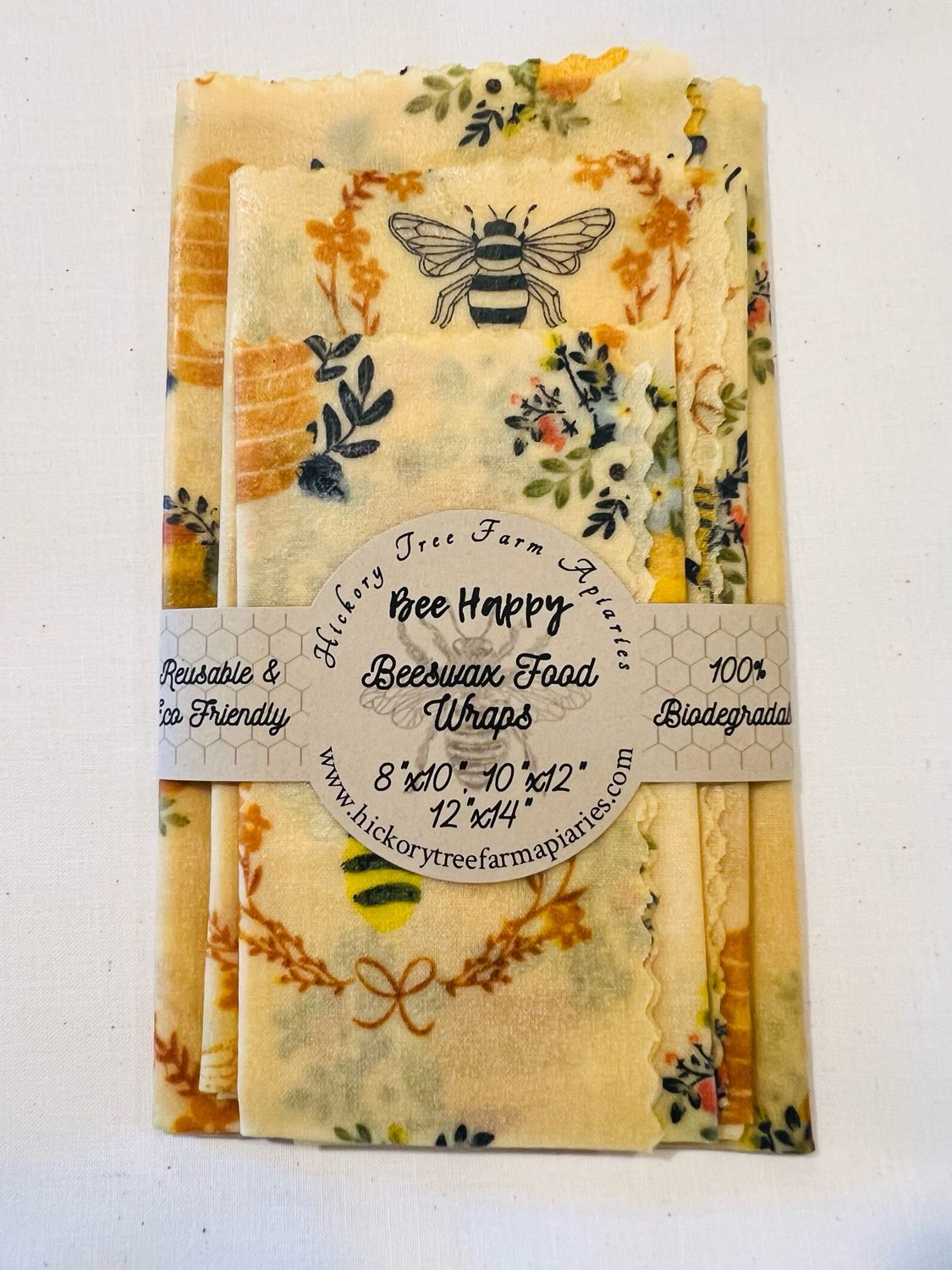 Beeswax Food Wraps (Pink Bees)