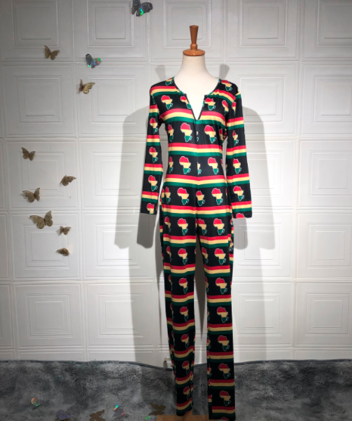 Unisex Color of Africa Romper Casual Jumpsuit, Long Sleeve Pants, or Pajama Wear