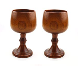 Kwanzaa Hand Carved Unity Cup - (2-Pack) for Kwanzaa, Anniversary Gift. Wine, Dining, Champagne, Eco Friendly Drinkware