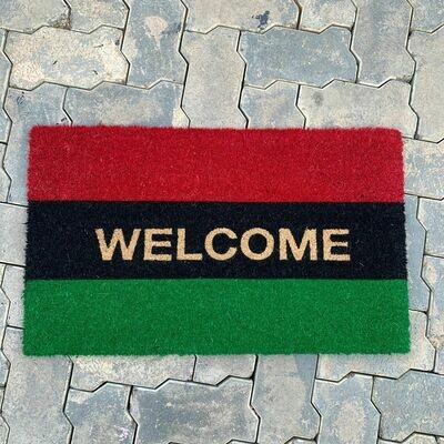 Pan African UNIA Flag Welcome Doormat