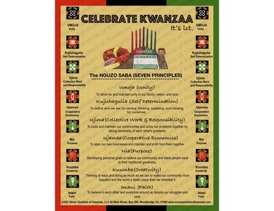 Celebrate Kwanzaa- It's Lit Poster 18 x 20