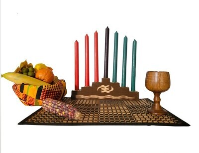 Gye Nyame Kwanzaa Kinara Set (13pc)
