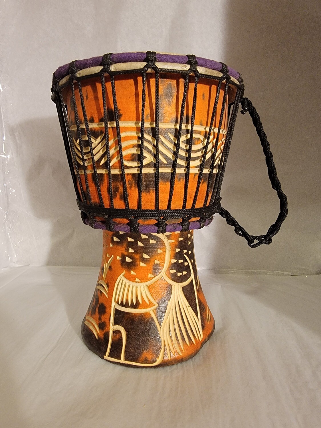 African Series Djembe Drum w/ Original Style African Rope