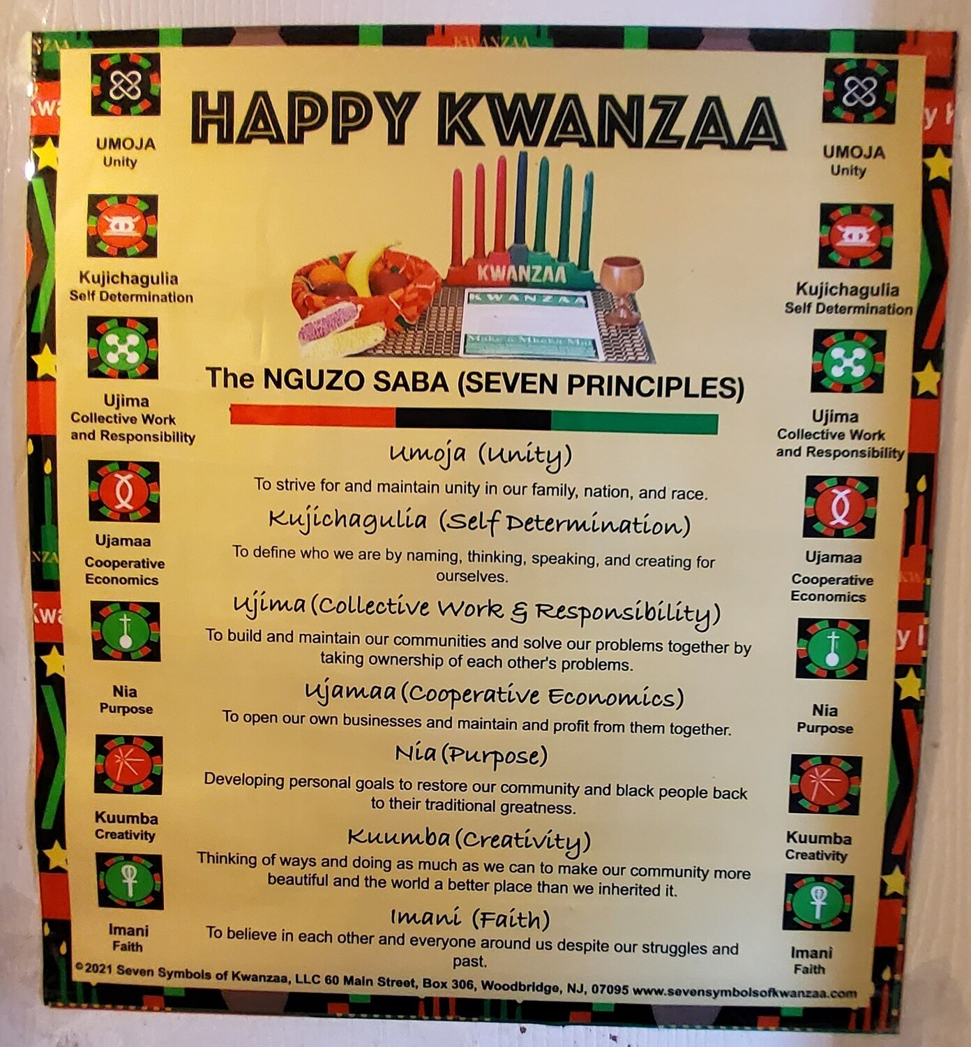 Happy Kwanzaa Poster 18 x 20
