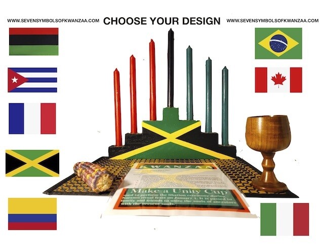 Kwanzaa Kinara Celebration -African Diaspora Limited Edition CHOOSE YOUR DESIGN