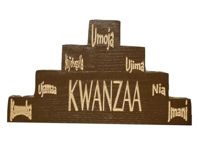 Kwanzaa Kinara- The Seven Principles (BROWN)