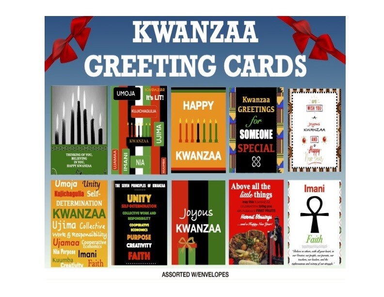 Kwanzaa Assorted Greeting Cards - 10 pack w/Envelopes