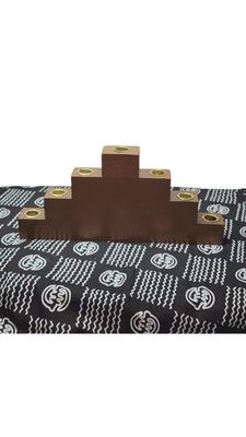 Brown Painted Pyramid Kwanzaa Kinara
