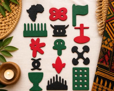Kwanzaa Wooden Shapes