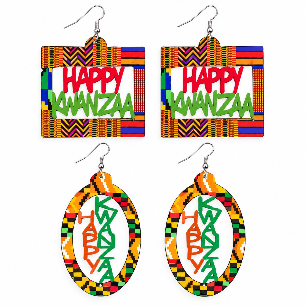 Happy Kwanzaa Earrings