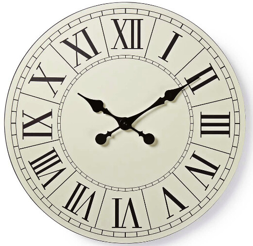Reloj de Pared Vintage 50 cm Números Romanos