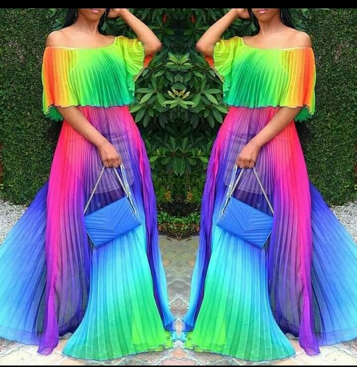 Ladies rainbow dress