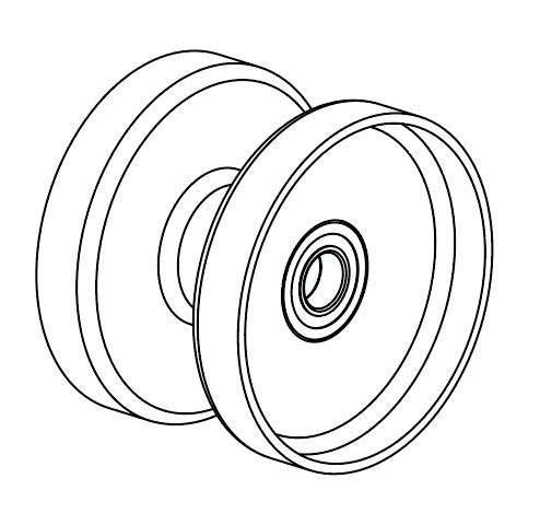 Roller 160 mm standard avec roulements et rondelles protections étanchéité