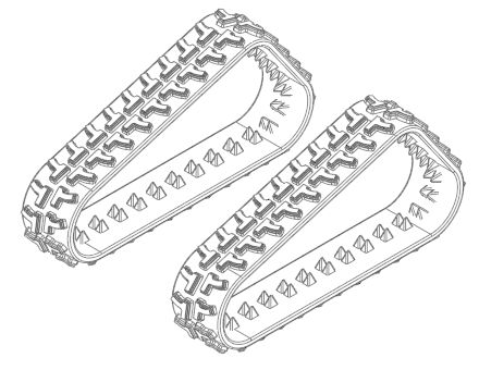 Paire de chenilles antivibratoires renforcées CAMSO