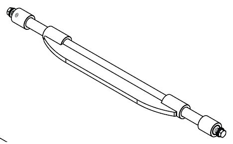 Axe avant 700 mm renforcé + visserie M12