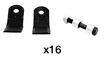 MAJAR - Kit de remplacement intégral des fléaux Y (32 pièces), avec vis et entretoises
