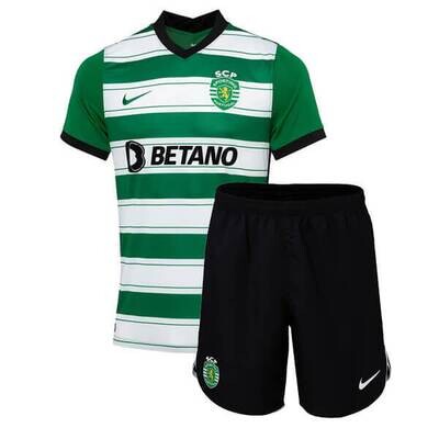 Sporting Lisbon Home Kids Football Kit 2022