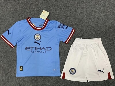 Manchester City Home Kids Football Kit 22/23