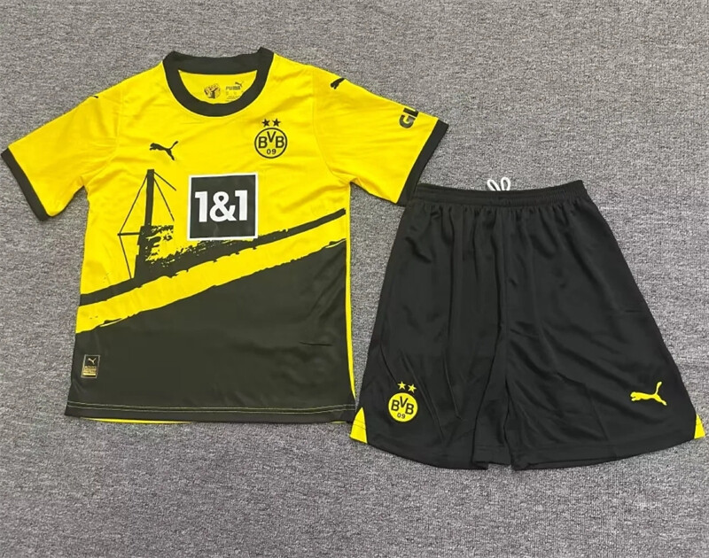 Borussia Dortmund Home Kids Football Kit 23/24