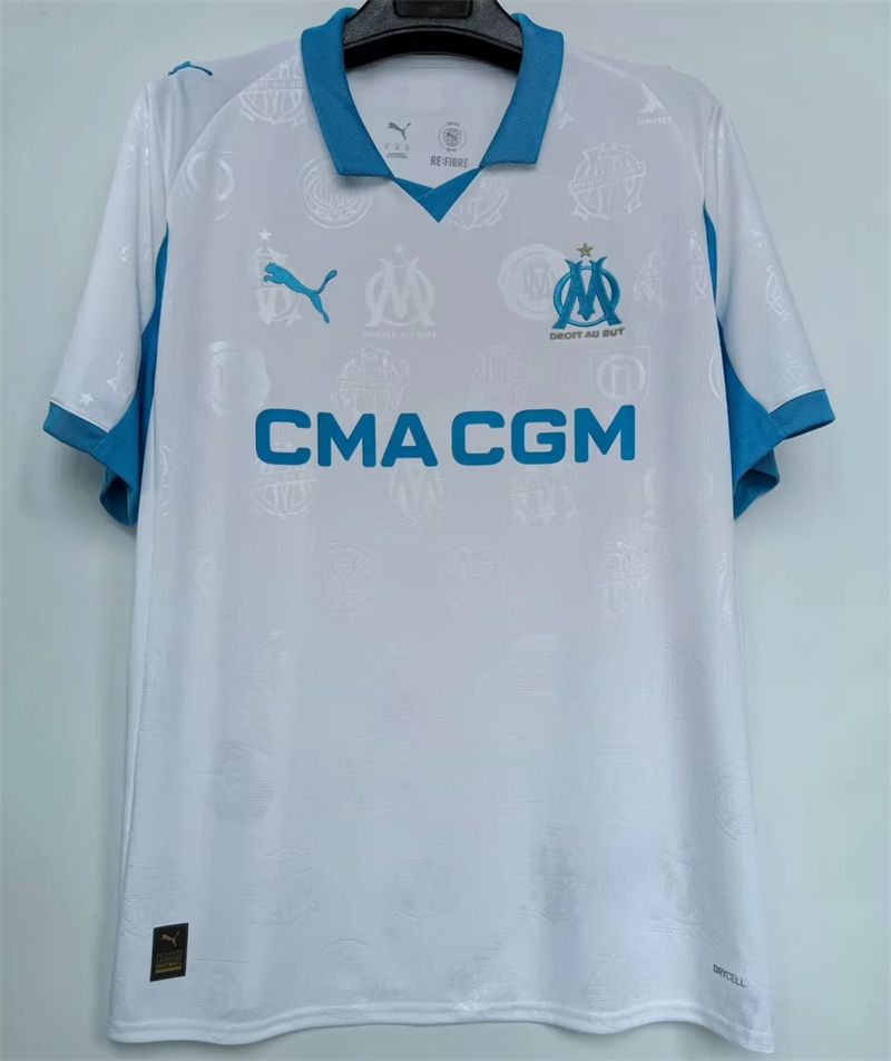 25-26 Marseille home soccer jersey