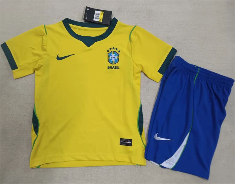Kids kit 2026 Brazil home soccer