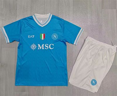 Napoli Home Kids' Shirts Soccer Kit 25/26 Napoli Home Kids' Shirts Soccer Kit 25/26