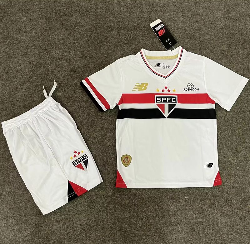 Kids kit 25-26 Sao Paulo home Jerseys